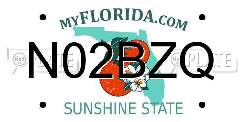 N02BZQ Florida License Plate