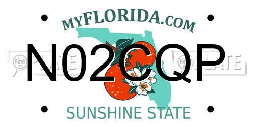 N02CQP Florida License Plate