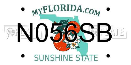 N056SB Florida License Plate