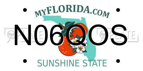 N06QOS Florida License Plate