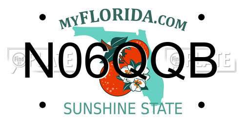 N06QQB Florida License Plate