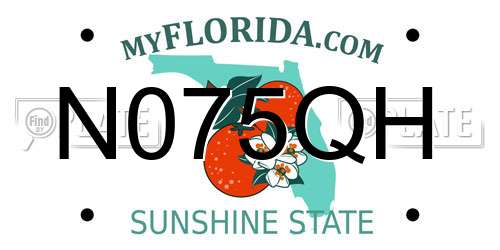 N075QH Florida License Plate