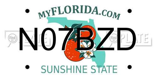 N07BZD Florida License Plate