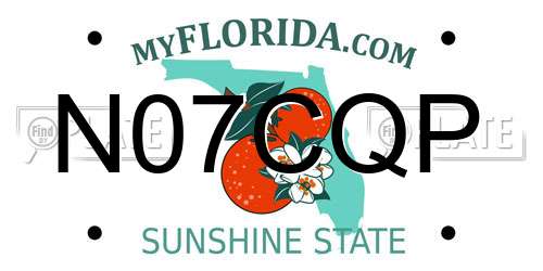 N07CQP Florida License Plate