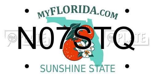 N07STQ Florida License Plate