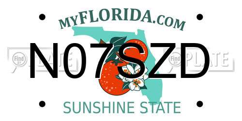 N07SZD Florida License Plate