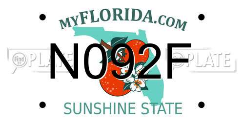 N092F Florida License Plate