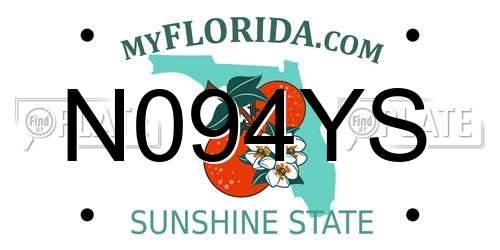 N094YS Florida License Plate