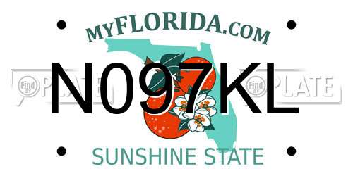 N097KL Florida License Plate