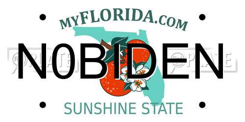 N0BIDEN Florida License Plate
