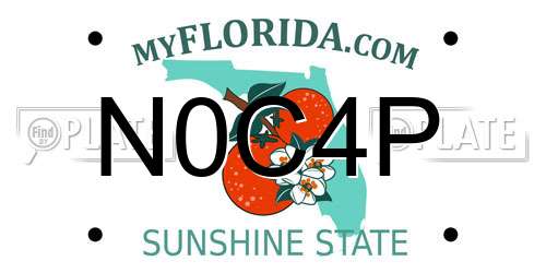 N0C4P Florida License Plate