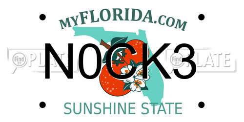 N0CK3 Florida License Plate