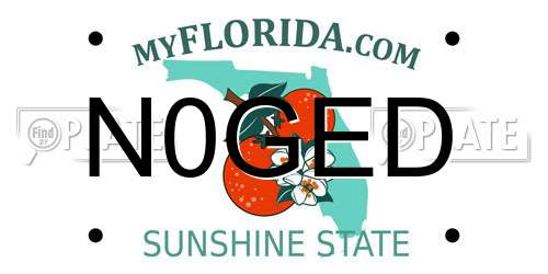 N0GED Florida License Plate