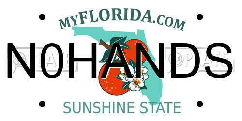 N0HANDS Florida License Plate