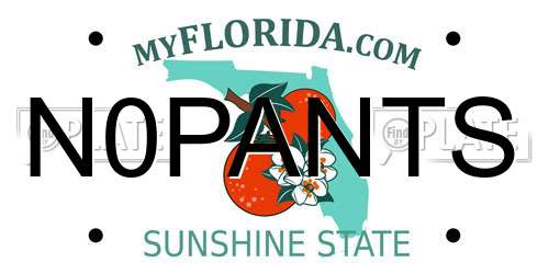 N0PANTS Florida License Plate