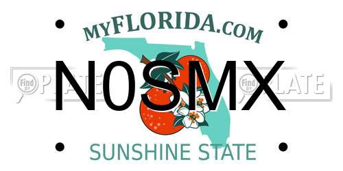 N0SMX Florida License Plate