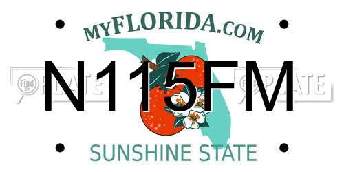 N115FM Florida License Plate