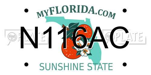 N116AC Florida License Plate