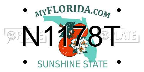 N1178T Florida License Plate