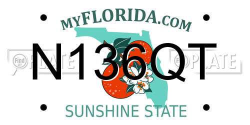 N136QT Florida License Plate