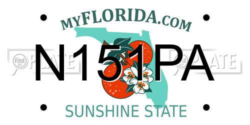 N151PA Florida License Plate