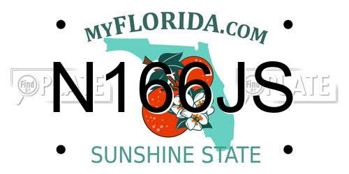 N166JS Florida License Plate