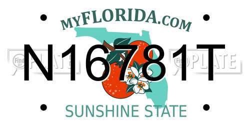 N16781T Florida License Plate
