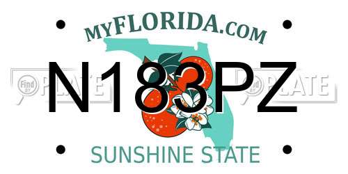 N183PZ Florida License Plate