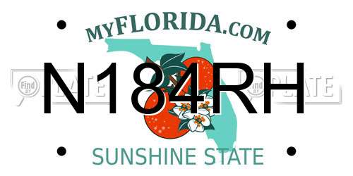 N184RH Florida License Plate