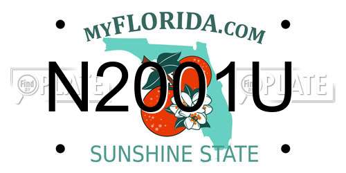 N2001U Florida License Plate