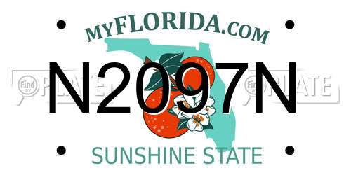 N2097N Florida License Plate