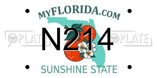 N214 Florida License Plate