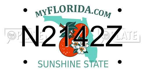N2142Z Florida License Plate