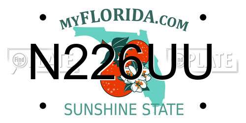 N226UU Florida License Plate