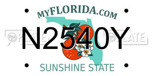 N2540Y Florida License Plate