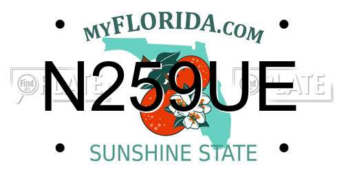 N259UE Florida License Plate
