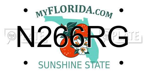N266RG Florida License Plate