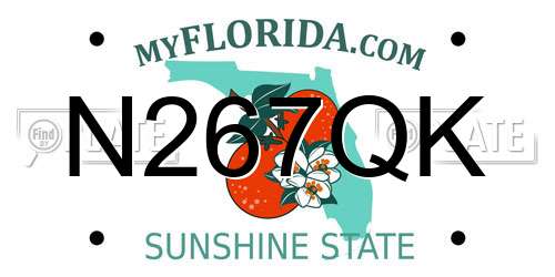 N267QK Florida License Plate