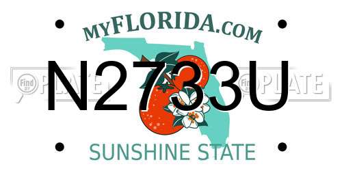 N2733U Florida License Plate