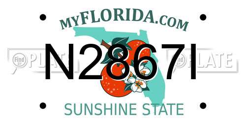 N2867I Florida License Plate