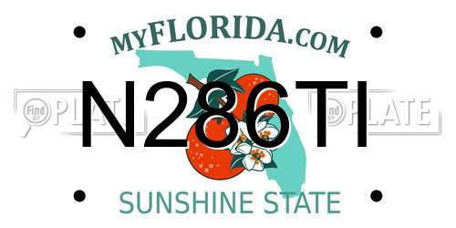 N286TI Florida License Plate