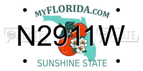 N2911W Florida License Plate