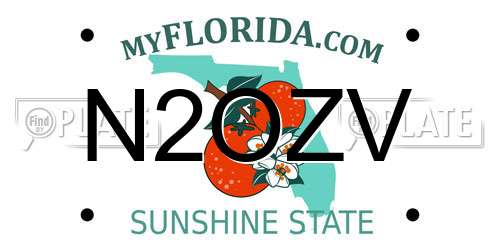 N2OZV Florida License Plate