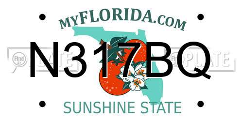 N317BQ Florida License Plate