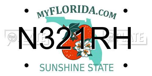 N321RH Florida License Plate