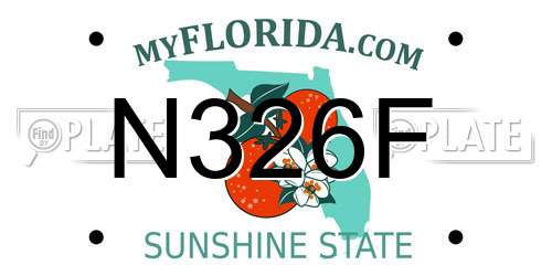 N326F Florida License Plate