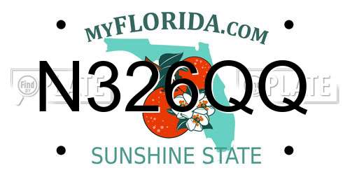 N326QQ Florida License Plate