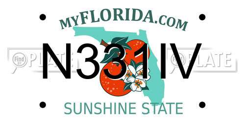 N331IV Florida License Plate