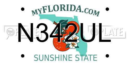 N342UL Florida License Plate