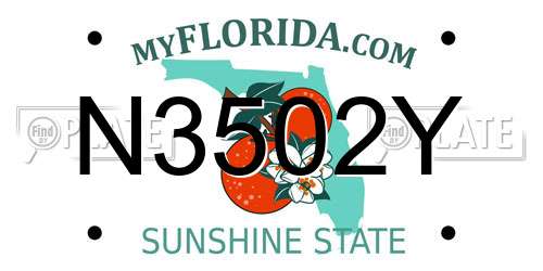 N3502Y Florida License Plate